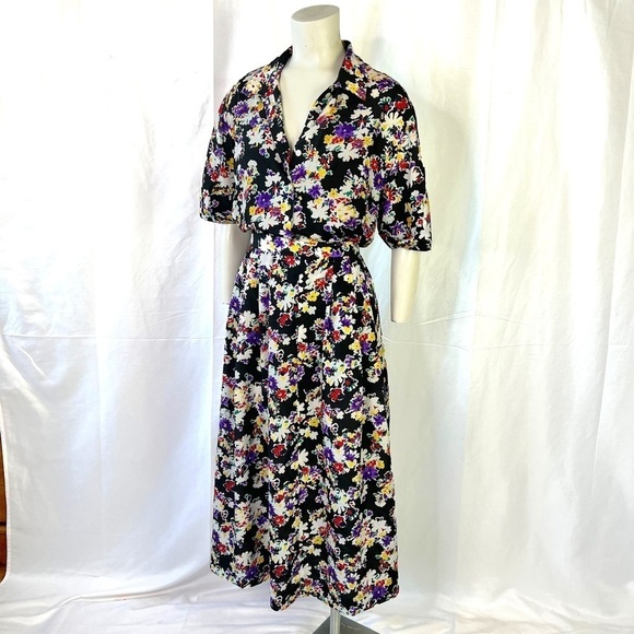 JAERGER SET BLOUSE SKIRT 2 PIECES SET BUTTON DOWN BLOUSE FLORAL SKIRT PLUS 16 - Picture 15 of 16